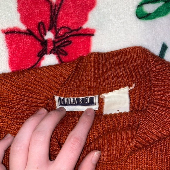 Rust Orange Ribbed Sweater - Picture 3 of 3